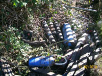 Photograph : Some of the rubbish removed from a sewer in Colinglen Park | NI Water News